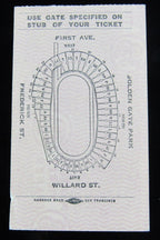 1945 Shrine Bowl East vs. West Ticket Stub, Kezar Stadium, SF California