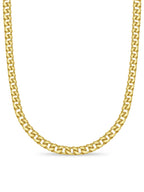 Curb Solid White/Yellow/Rose Gold Handmade Necklace , 20mm, 16-30 Inch