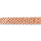 Panther Solid White/Yellow/Rose Gold Handmade Bracelet , 12mm, 6.5-10 Inch