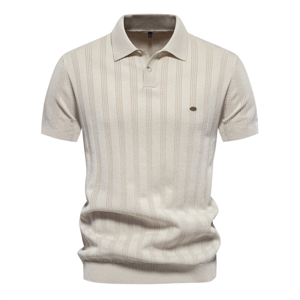 Knit Polo Shirt // Apricot