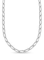 Flat Solid White/Yellow/Rose Gold Handmade Necklace , 9mm, 16-30 Inch
