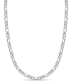 Figaro Solid White/Yellow/Rose Gold Handmade Necklace , 18mm, 16-30 Inch