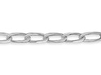 Flat Solid White/Yellow/Rose Gold Handmade Necklace , 9mm, 16-30 Inch