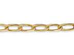 Flat Solid White/Yellow/Rose Gold Handmade Necklace , 9mm, 16-30 Inch