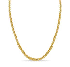 Curb Solid White/Yellow/Rose Gold Handmade Necklace , 8mm, 16-30 Inch