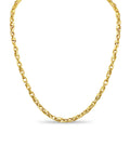 Fancy Greek Solid White/Yellow/Rose Gold Handmade Necklace , 6mm, 16-30 Inch