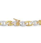 Mariner Solid White/Yellow/Rose Gold Handmade Necklace , 7mm, 16-30 Inch