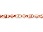 Anchor Mariner Solid White/Yellow/Rose Gold Handmade Necklace , 7mm, 16-30 Inch