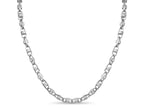 Anchor Mariner Solid White/Yellow/Rose Gold Handmade Necklace , 7mm, 16-30 Inch