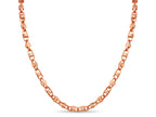 Anchor Mariner Solid White/Yellow/Rose Gold Handmade Necklace , 7mm, 16-30 Inch