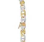 Mariner Solid White/Yellow/Rose Gold Handmade Bracelet , 7mm, 6.5-10 Inch