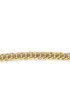 Curb Solid White/Yellow/Rose Gold Handmade Bracelet , 10mm, 6.5-10 Inch