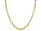 Anchor Mariner Solid White/Yellow/Rose Gold Handmade Necklace , 7mm, 16-30 Inch