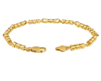 Bead Solid White/Yellow/Rose Gold Handmade Bracelet , 5mm, 6.5-10 Inch