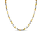 Anchor Mariner Solid White/Yellow/Rose Gold Handmade Necklace , 7mm, 16-30 Inch
