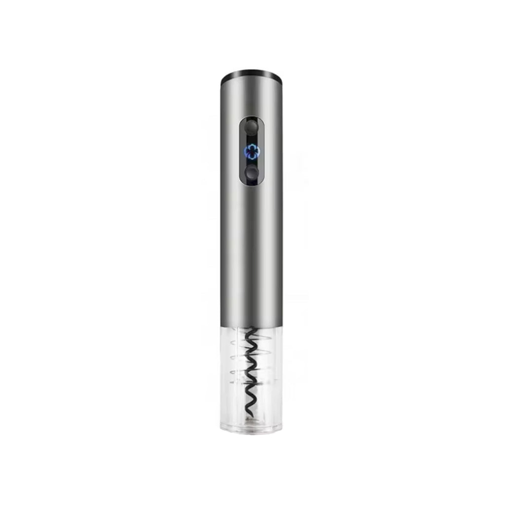 Silver Wine Opener with Stainless Steel Corkscrew
