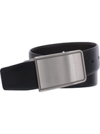 Perry Ellis Men's Rachel Plaque Belt Black