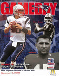 2008 11/9 Patriots vs. Bills Football NFL Game Program Matt Cassel 179009