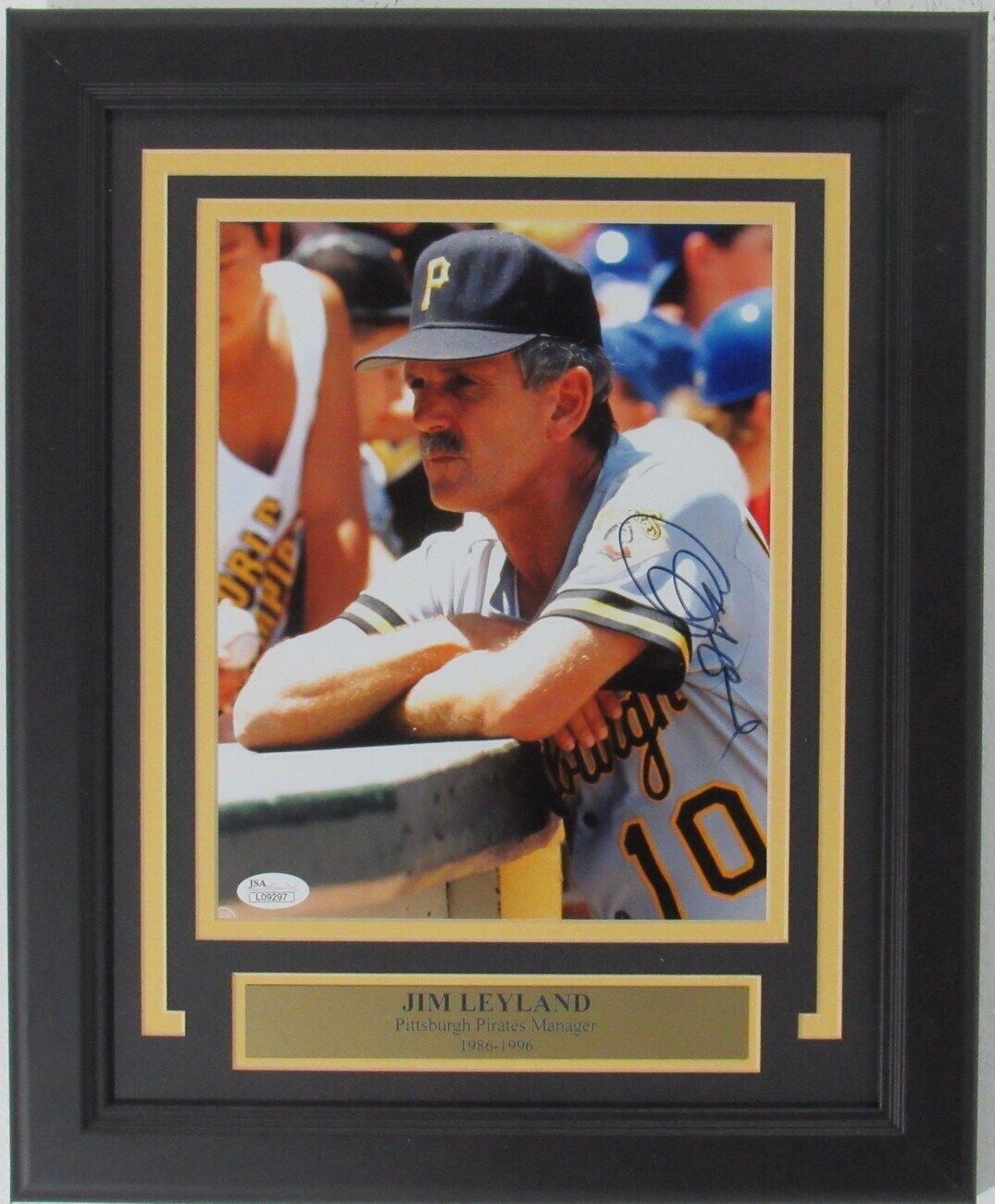 Jim Leyland Pittsburgh Pirates Signed/Autographed 8x10 Photo Framed JSA 158174