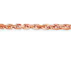 Fancy Rolo Solid White/Yellow/Rose Gold Handmade Bracelet , 6mm, 6.5-10 Inch