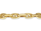 Anchor Mariner Solid White/Yellow/Rose Gold Handmade Bracelet , 9mm, 6.5-10 Inch