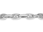 Anchor Mariner Solid White/Yellow/Rose Gold Handmade Bracelet , 9mm, 6.5-10 Inch