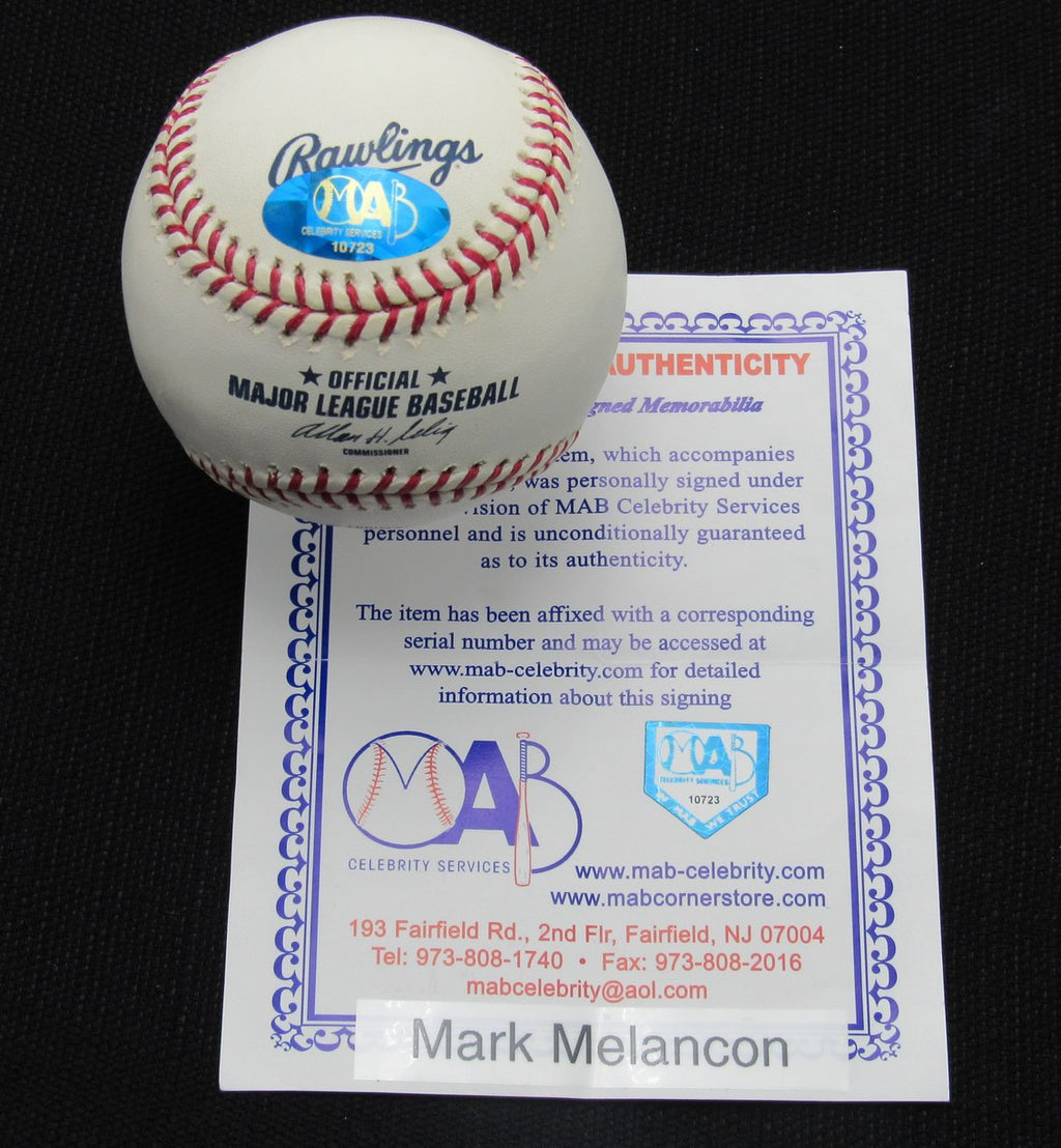 Mark Melancon Signed/Auto Yankees 100th OML Baseball MAB Inscr 187054