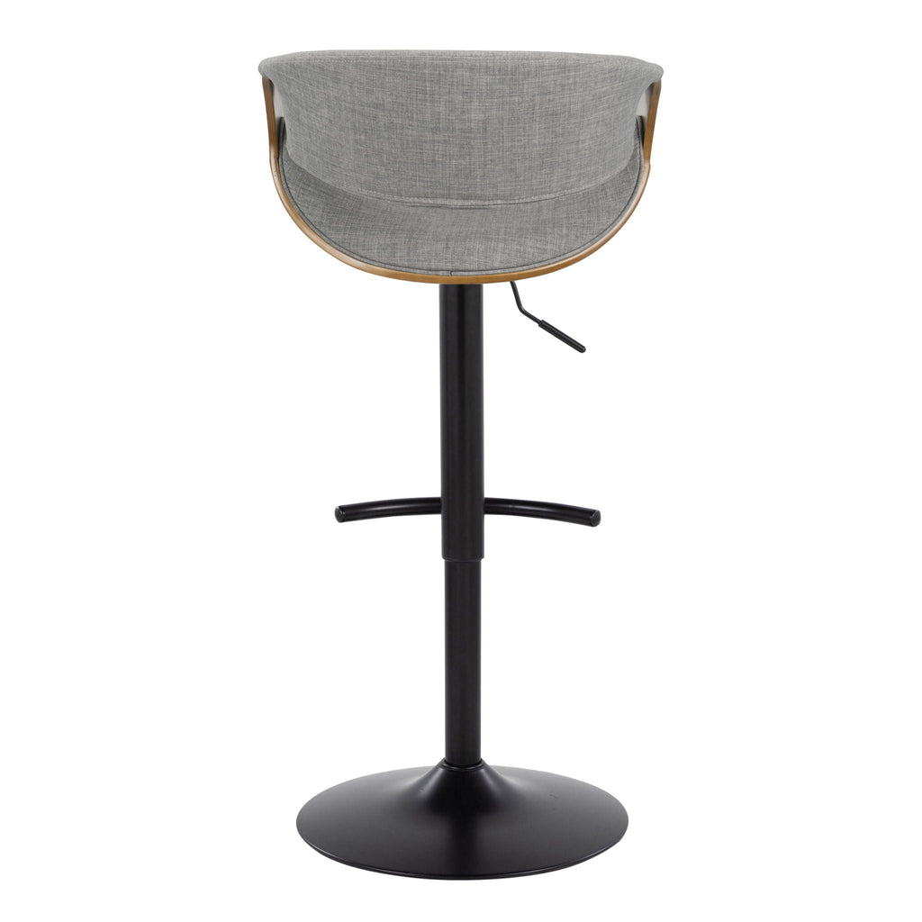 Curvo - Mid Century Modern Adjustable Barstool With Swivel (Set of 2)
