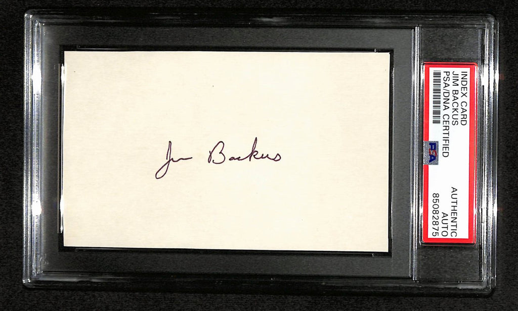 Jim Backus Signed 3x5 Index Card "Guilligan's Island - Howell" PSA/DNA 184322