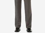 Haggar Men's Cool 18 Pro Classic Fit Expandable Waist Pleated Stretch Dress Pants Gray Size 42X29