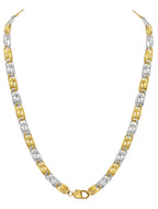 Tiger Eye Solid White/Yellow/Rose Gold Handmade Necklace , 9mm, 16-30 Inch