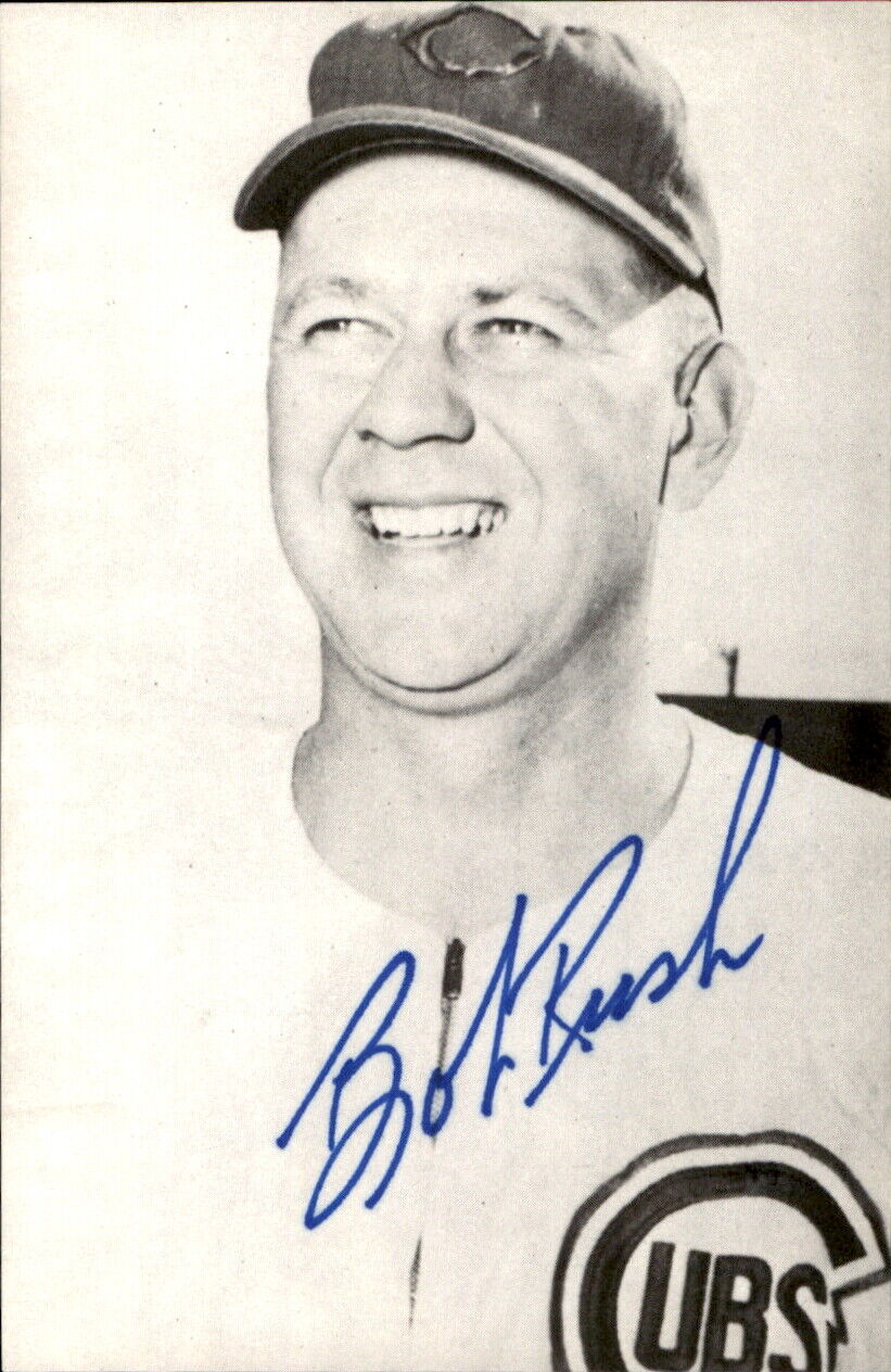Bob Rush Chicago Cubs d. 2002 Signed/Autographed 3x5  Photo 178764