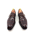 Maurice Raleigh Alligator Monkstrap Shoe - Brown