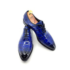 Maurice Georgia Alligator Oxford - Cobalt/Blue