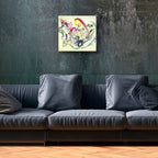 Kandinsky Series Glass Print // Horseriding Abstract