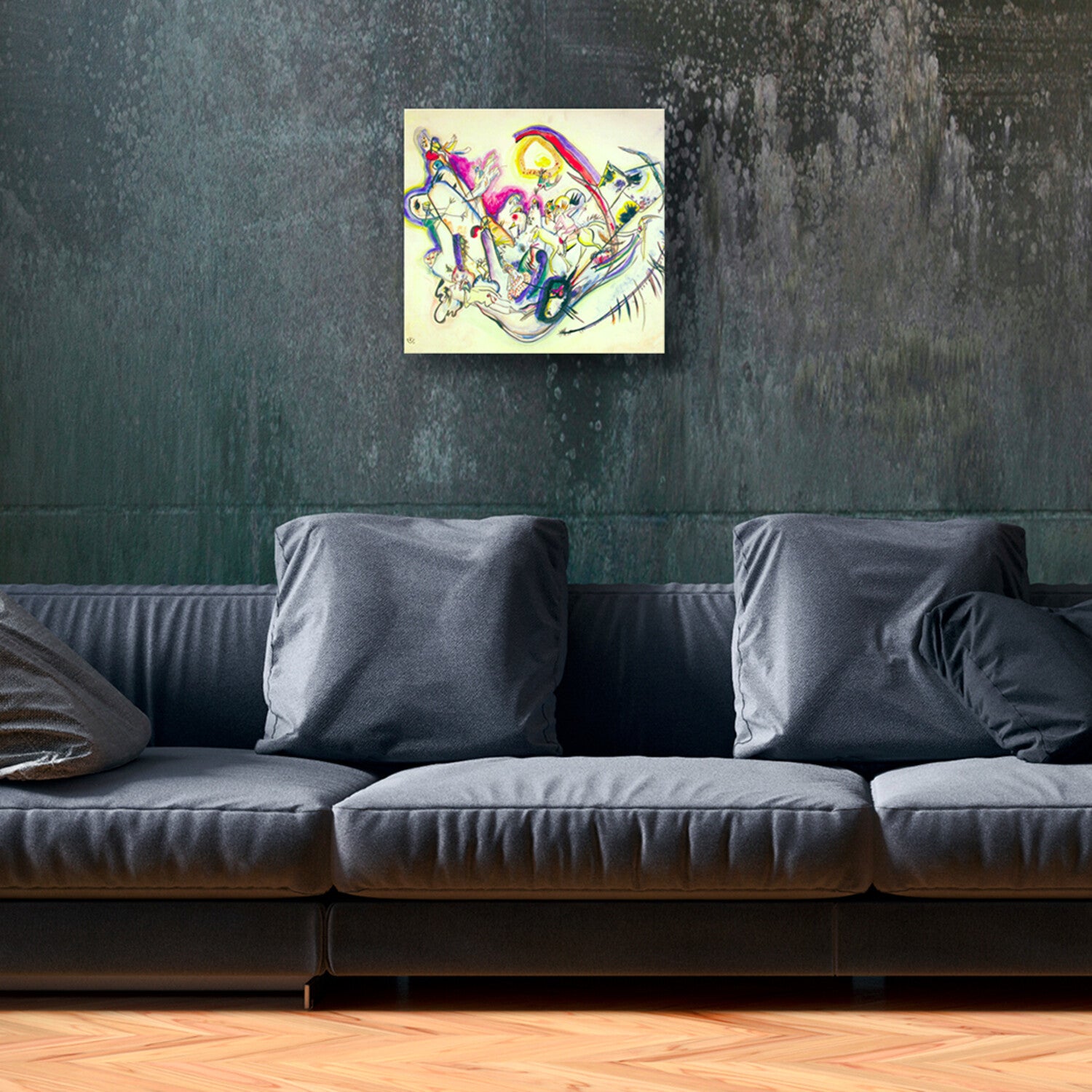 Kandinsky Series Glass Print // Horseriding Abstract