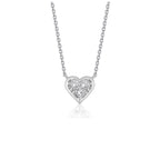 Diamond Heart Design Pendant in 14k White Gold
