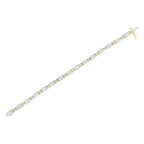 14K Two-Tone Gold Princess and Baguette-Cut Diamond Link Bracelet (3.00 cttw, H-I Color, SI1-SI2 Clarity)