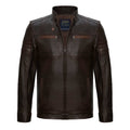 Mock Neck Jacket // Brown