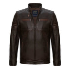 Mock Neck Jacket // Brown