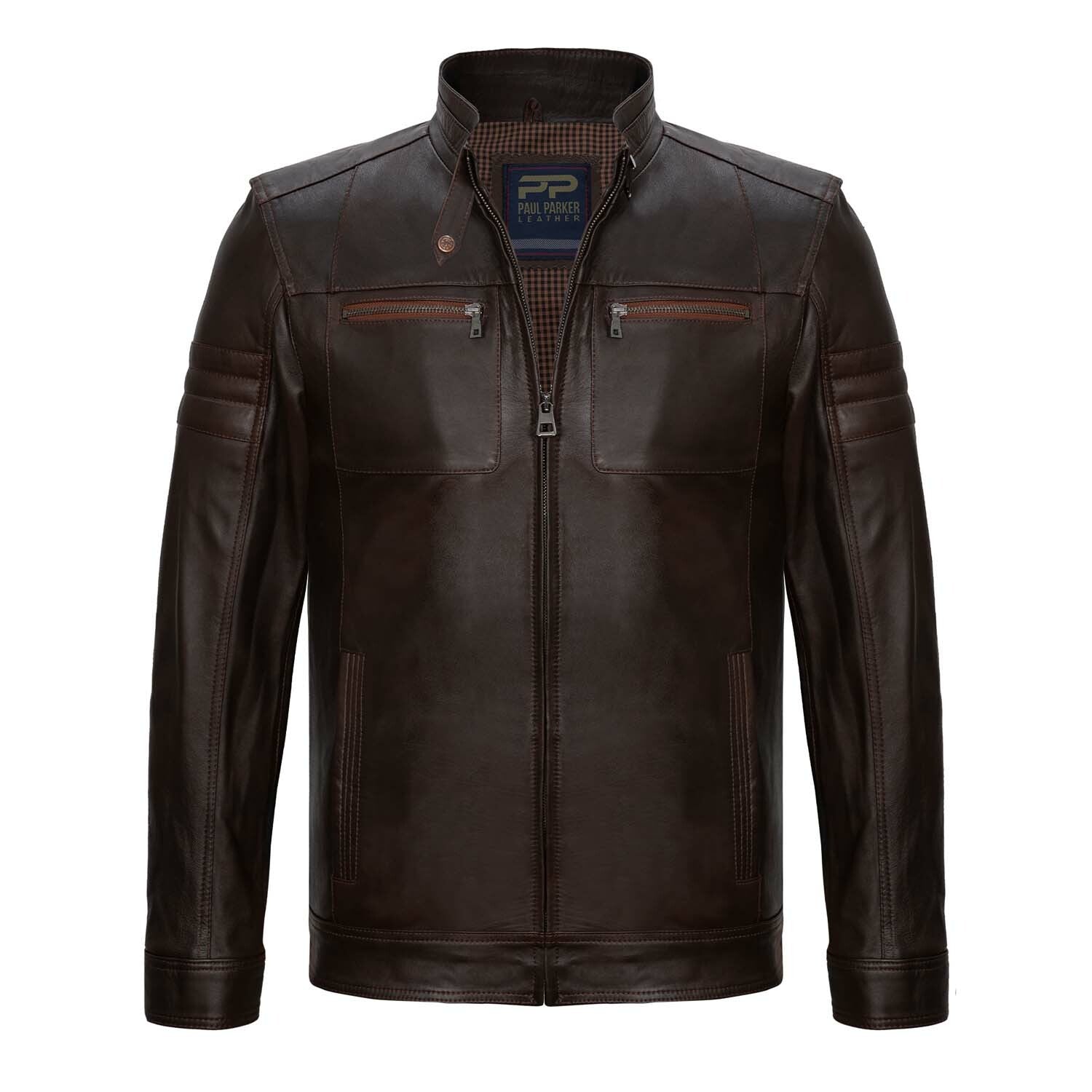 Mock Neck Jacket // Brown