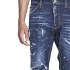 Dark Ripped Bleach Wash Cool Guy Jeans // Denim