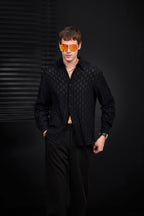 Haven Textured Long Sleeve Shirt BLACK