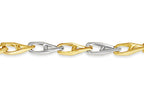 Anchor Mariner Solid White/Yellow/Rose Gold Handmade Bracelet , 4mm, 6.5-10 Inch