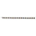 14K Yellow Gold 2/5 Cttw Diamond & 8.0 Cttw Baguette Cut Blue Sapphire Alternating Link Bracelet (G-H Color, VS1-VS2 Clarity) - 7" Inches