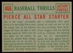 1959 Topps Baseball Billy Pierce A.L All-Star Starter #466 Chicago White Sox