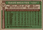 Dave Moates Autographed 1976 TOPPS Card #327 Texas Rangers 183451