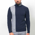 Robert Knitwear Jumper // Dark Blue + Light Gray
