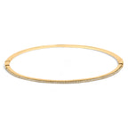 14K Yellow Gold 1/3 Cttw Diamond Half Eternity Bangle Bracelet (I-J Color, I2-I3 Clarity) - 7.75" Inches