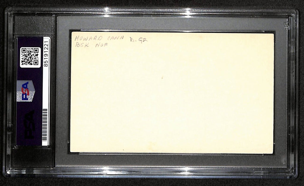 Howard Cann HOF Signed/Auto 3x5 Index Card NY University Coach PSA/DNA 188590